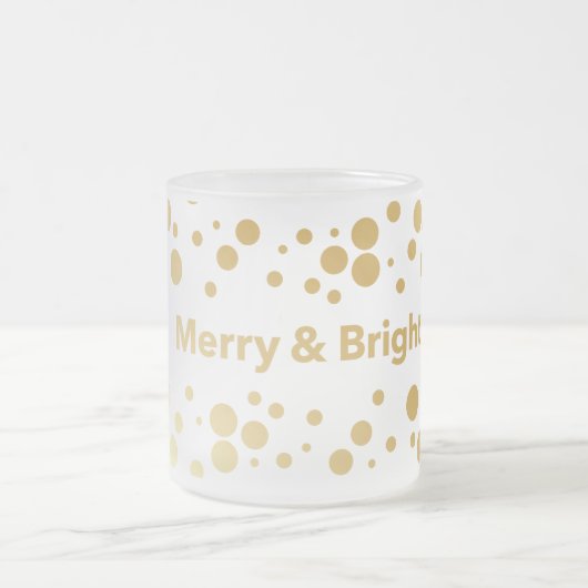 Merry and Bright Holiday Matglas Koffiemok (Center)