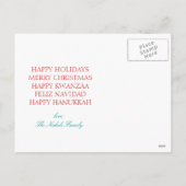 Merry and Bright Holiday Photo Briefkaart (Achterkant)