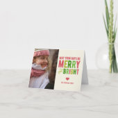 Merry and Bright Holiday Photo Card Feestdagen Kaart (Voorkant)