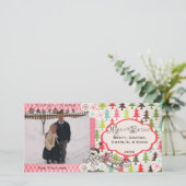 Merry and Bright Holiday Photo Card Feestdagenkaart (Staand voorkant)