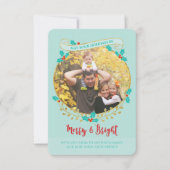 Merry and Bright Holiday Photo Card Kaart (Voorkant)