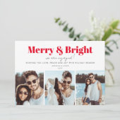Merry and Bright Holiday Verloving Aankondiging (Staand voorkant)