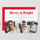 Merry and Bright Holiday Verloving Aankondiging (Voorkant / Achterkant)