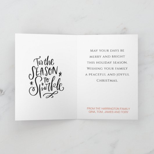 Merry and Bright Holiday Whimsical Polar Beer Feestdagen Kaart (Binnen)