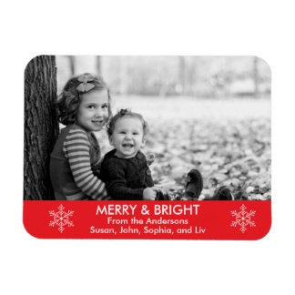 Merry and Bright Holiday Wishes Magneet