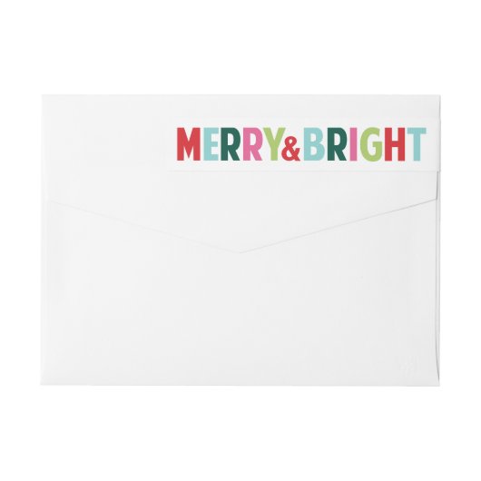 Merry and Bright Holiday Wraparound Address Label (Achterkant)