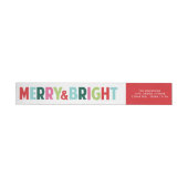 Merry and Bright Holiday Wraparound Address Label (Individueel)