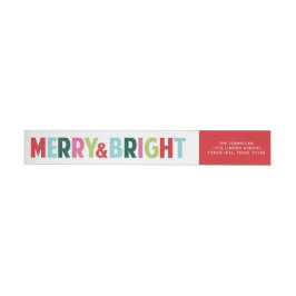 Merry and Bright Holiday Wraparound Address Label