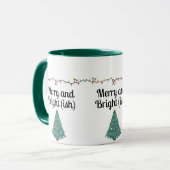 Merry and Bright(ish) Funny Christmas Holiday Mug Mok (Voorkant links)