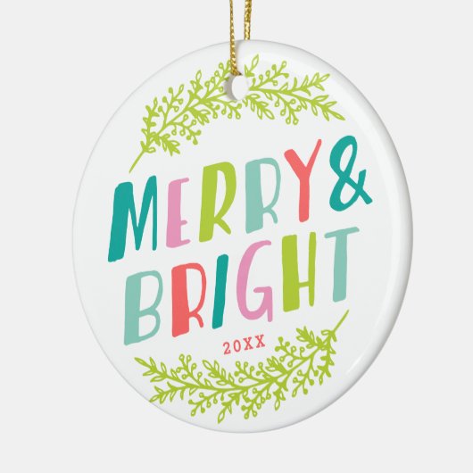 Merry and Bright Keepsake Photo Ornament (Links)