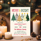 Merry and Bright Kerstbomen Kerstfeest Kaart
