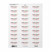 Merry and Bright Kerstmis Return Address Label (Full Sheet)