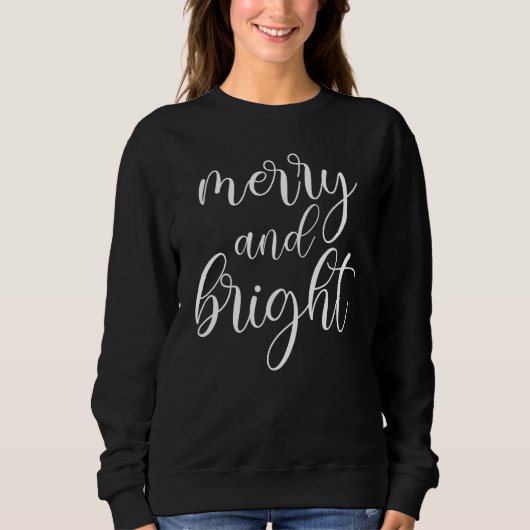 Merry and Bright kerstpyjama's passen funny fa uit Trui (Voorkant)