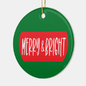 Merry and Bright - kerstversiering Keramisch Ornament (Links)