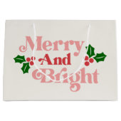 Merry and Bright - Klassieke vakantietypografie Groot Cadeauzakje (Voorkant)