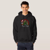 Merry And Bright Leopard Rainbow Christmas  Santa  Hoodie (Voorkant volledig)