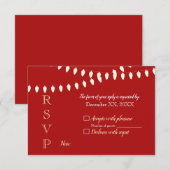 Merry and Bright Lights RSVP Kaartje (Voorkant / Achterkant)