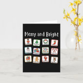 Merry And Bright Logopedist AAC Logopedist Kerstmi Kaart (Gele Bloem)