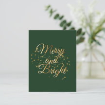 Merry and Bright Luxe, donkergroen & goud ontwerp