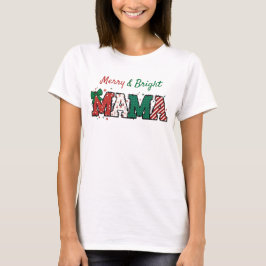 Merry and Bright Mama Christmas shirt Doodle Grapp