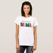 Merry and Bright Mama Christmas shirt Doodle Grapp (Voorkant volledig)