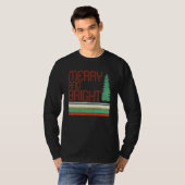 Merry and Bright Merry Christmas Tree Xmas Vibes W T-shirt (Voorkant volledig)