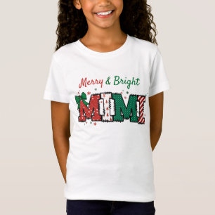 Merry and Bright Mimi kind Kerst T-shirt