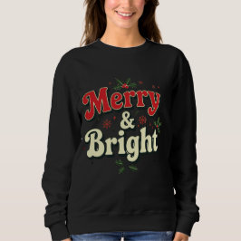 Merry and bright minimal chic Santa christmas tee Trui