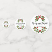 Merry and Bright Mistletoe Holiday Confetti (Voorkanten)