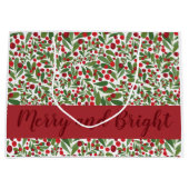 Merry and Bright Mistletoe Holiday Large Cft Bag Groot Cadeauzakje (Voorkant)