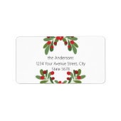 Merry and Bright Mistletoe Return Address Labels (Voorkant)