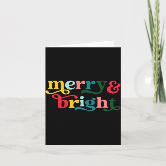 Merry And Bright Modern Christmas Womens Kaart (Voorkant)