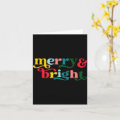 Merry And Bright Modern Christmas Womens Kaart (Gele Bloem)