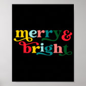 Merry And Bright Modern Christmas Womens  Poster (Voorkant)