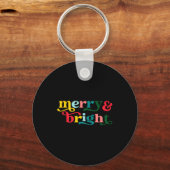Merry And Bright Modern Christmas Womens  Sleutelhanger (Voorkant)