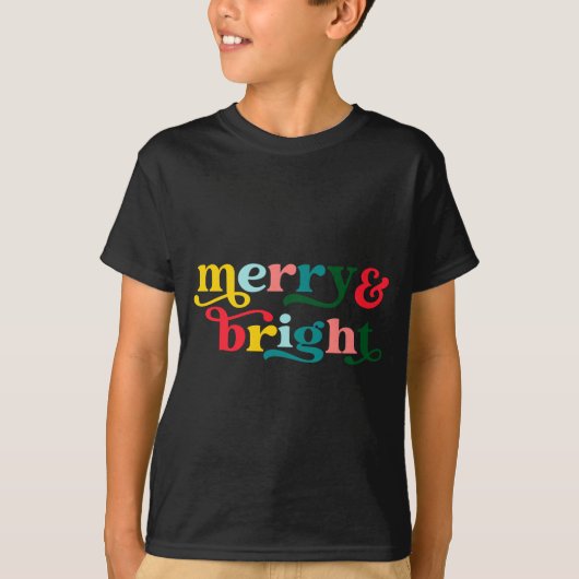 Merry And Bright Modern Christmas Womens  T-shirt (Voorkant)