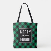 Merry and Bright Modern Green Play Holiday Tote Bag (Achterkant)