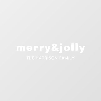 Merry and Bright Modern Minimal Christmas Design Raamsticker