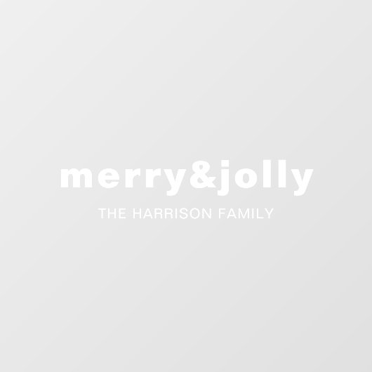 Merry and Bright Modern Minimal Christmas Design Raamsticker (Vel)
