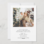 Merry and Bright Modern Minimalistisch Foto Feestdagenkaart (Achterkant)