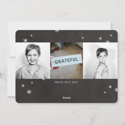 Merry and Bright Modern Photo Holiday Card Feestdagenkaart (Achterkant)