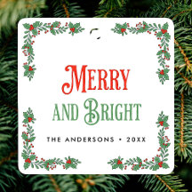 Merry And Bright Moderne Elegante Bloemrijke Kerst