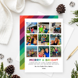 Merry and Bright Moments 2024 Fotocollage Feestdagenkaart