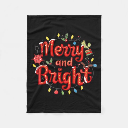 Merry And Bright Moody And Uptight Christmas Coupl Fleece Deken (Voorkant)