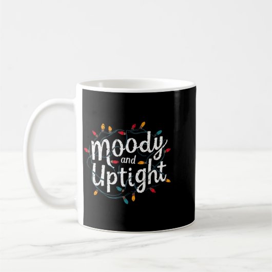 Merry And Bright Moody And Uptight Christmas Coupl Koffiemok (Links)