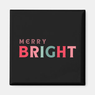 Merry And Bright Mooie Kleurrijke Peuter T-shirt Magneet