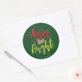 Merry and Bright Multi-Color Holiday Sticker (Envelop)