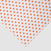 Merry and Bright Oranje Polka Dots on White Tissuepapier (Detail)
