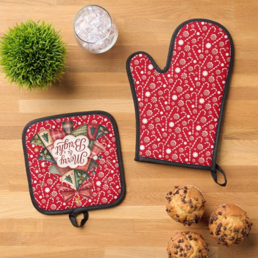 Merry And Bright  Ovenwant & Pannenlap Set (Top down)