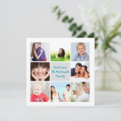 Merry and Bright Photo Collage Holiday Cards Feestdagenkaart (Staand voorkant)